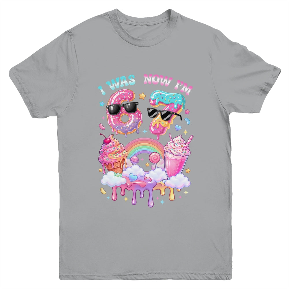 I Was 6 Now I'm 7 Ice Cream Dripping 67 Meme Kids Birthday Youth Shirt | teecentury