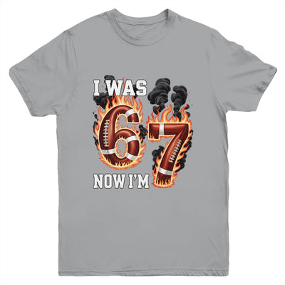 I Was 6 Now I'm 7 Old Football Drip 7th Birthday Boy 67 Meme Youth Shirt | teecentury