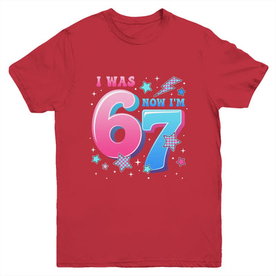 I Was 6 Now I’m 7 Six Seven Funny 7th Birthday Girls Kids Youth Shirt | teecentury