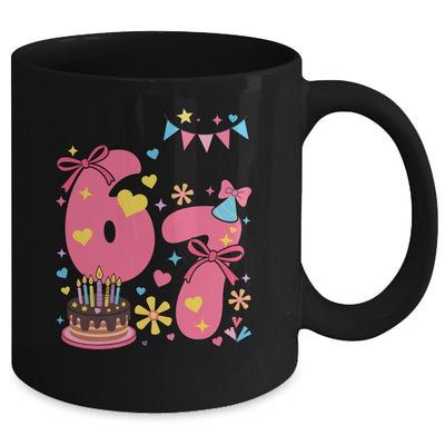 I Was 6 Now I'm 7 Year Old Birthday 7th Kids Coquette Bow Mug | teecentury