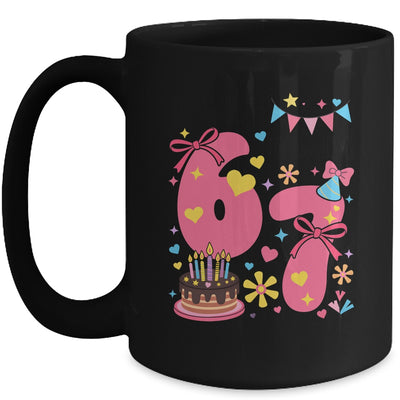 I Was 6 Now I'm 7 Year Old Birthday 7th Kids Coquette Bow Mug | teecentury