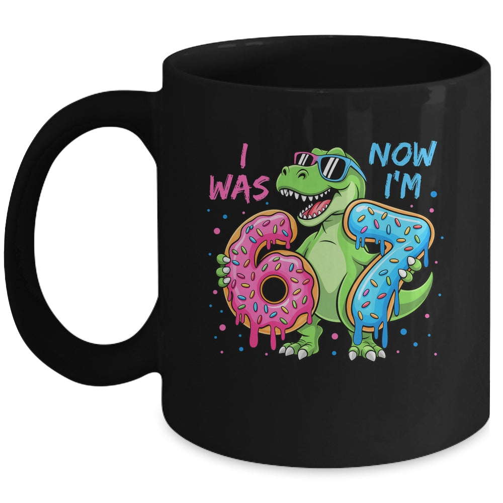 I Was Six Now I'm Seven Dinosaur 67 Meme 7th Birthday Mug | teecentury