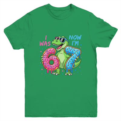 I Was Six Now I'm Seven Dinosaur 67 Meme 7th Birthday Youth Shirt | teecentury