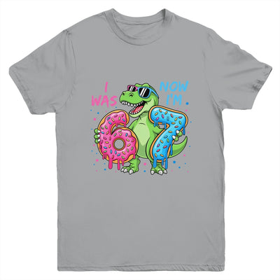 I Was Six Now I'm Seven Dinosaur 67 Meme 7th Birthday Youth Shirt | teecentury