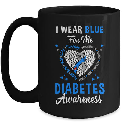I Wear Blue For Me Type 1 Diabetes Awareness Month Warrior Mug | teecentury