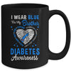 I Wear Blue For My Brother Type 1 Diabetes Awareness Month Mug | teecentury