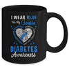 I Wear Blue For My Cousin Type 1 Diabetes Awareness Month Warrior Mug | teecentury