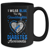 I Wear Blue For My Granddaughter Type 1 Diabetes Awareness Month Warrior Mug | teecentury