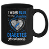 I Wear Blue For My Grandson Type 1 Diabetes Awareness Month Warrior Mug | teecentury