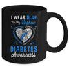 I Wear Blue For My Nephew Type 1 Diabetes Awareness Month Warrior Mug | teecentury