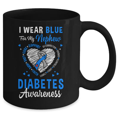 I Wear Blue For My Nephew Type 1 Diabetes Awareness Month Warrior Mug | teecentury