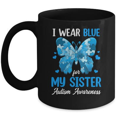 I Wear Blue For My Sister Autism Awareness Brother Girl Kids Mug | teecentury