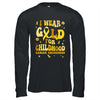 I Wear Gold Childhood Cancer Awareness Support Retro Groovy Shirt & Hoodie | teecentury