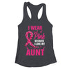 I Wear Pink For My Aunt Breast Cancer Awareness Butterfly Shirt & Tank Top | teecentury