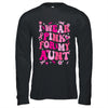 I Wear Pink For My Aunt Breast Cancer Awareness Support Groovy Shirt & Hoodie | teecentury