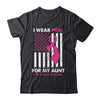 I Wear Pink For My Aunt Breast Cancer Awareness US Flag Shirt & Tank Top | teecentury
