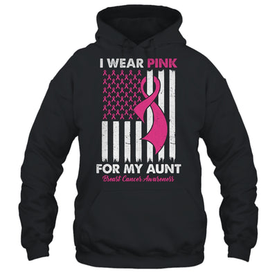 I Wear Pink For My Aunt Breast Cancer Awareness US Flag Shirt & Tank Top | teecentury