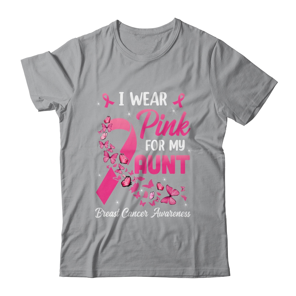 I Wear Pink For My Aunt Breast Cancer Awareness Women Shirt & Tank Top | teecentury