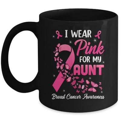 I Wear Pink For My Aunt Breast Cancer Awareness Women Mug | teecentury