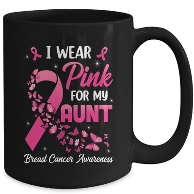 I Wear Pink For My Aunt Breast Cancer Awareness Women Mug | teecentury