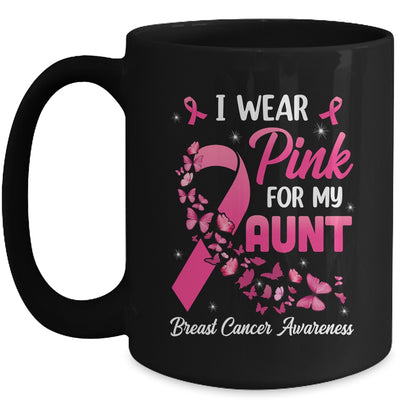 I Wear Pink For My Aunt Breast Cancer Awareness Women Mug | teecentury