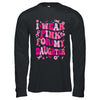 I Wear Pink For My Daughter Breast Cancer Awareness Support Groovy Shirt & Hoodie | teecentury