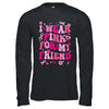 I Wear Pink For My Friend Breast Cancer Awareness Support Groovy Shirt & Hoodie | teecentury