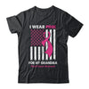 I Wear Pink For My Grandma Breast Cancer Awareness US Flag Shirt & Tank Top | teecentury