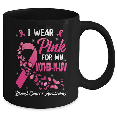 I Wear Pink For My Mother-In-Law Breast Cancer Awareness Women Mug | teecentury