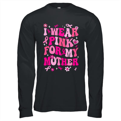 I Wear Pink For My Mother In Law Breast Cancer Support Groovy Shirt & Hoodie | teecentury