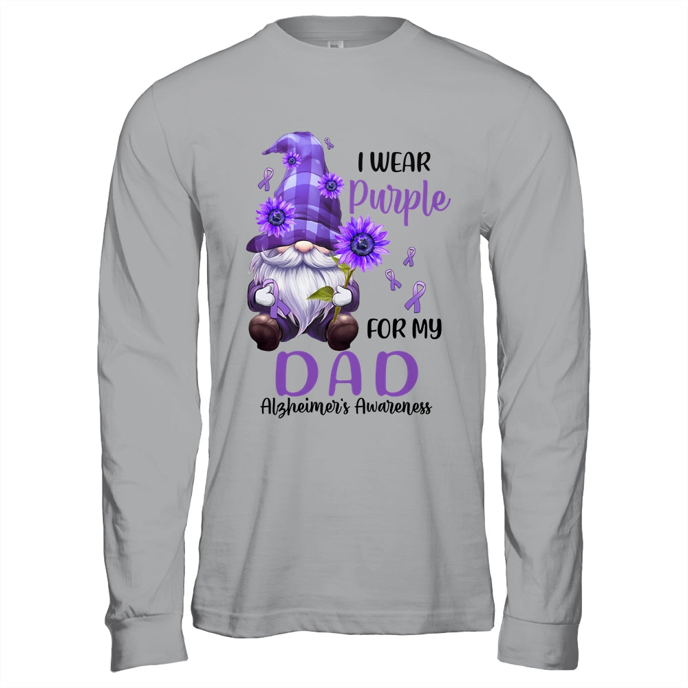 I Wear Purple For My Dad Gnome Alzheimer's Awareness Shirt & Hoodie | teecentury