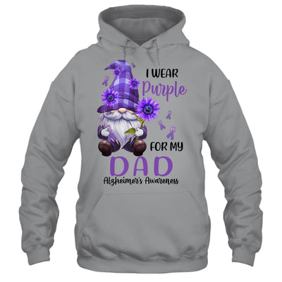 I Wear Purple For My Dad Gnome Alzheimer's Awareness Shirt & Hoodie | teecentury