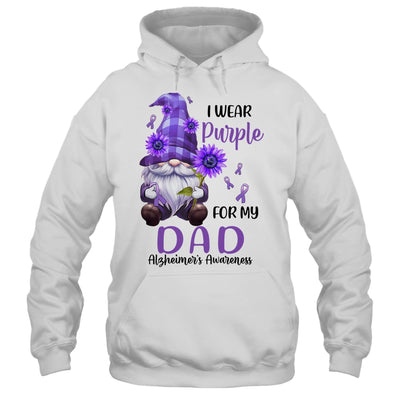 I Wear Purple For My Dad Gnome Alzheimer's Awareness Shirt & Hoodie | teecentury