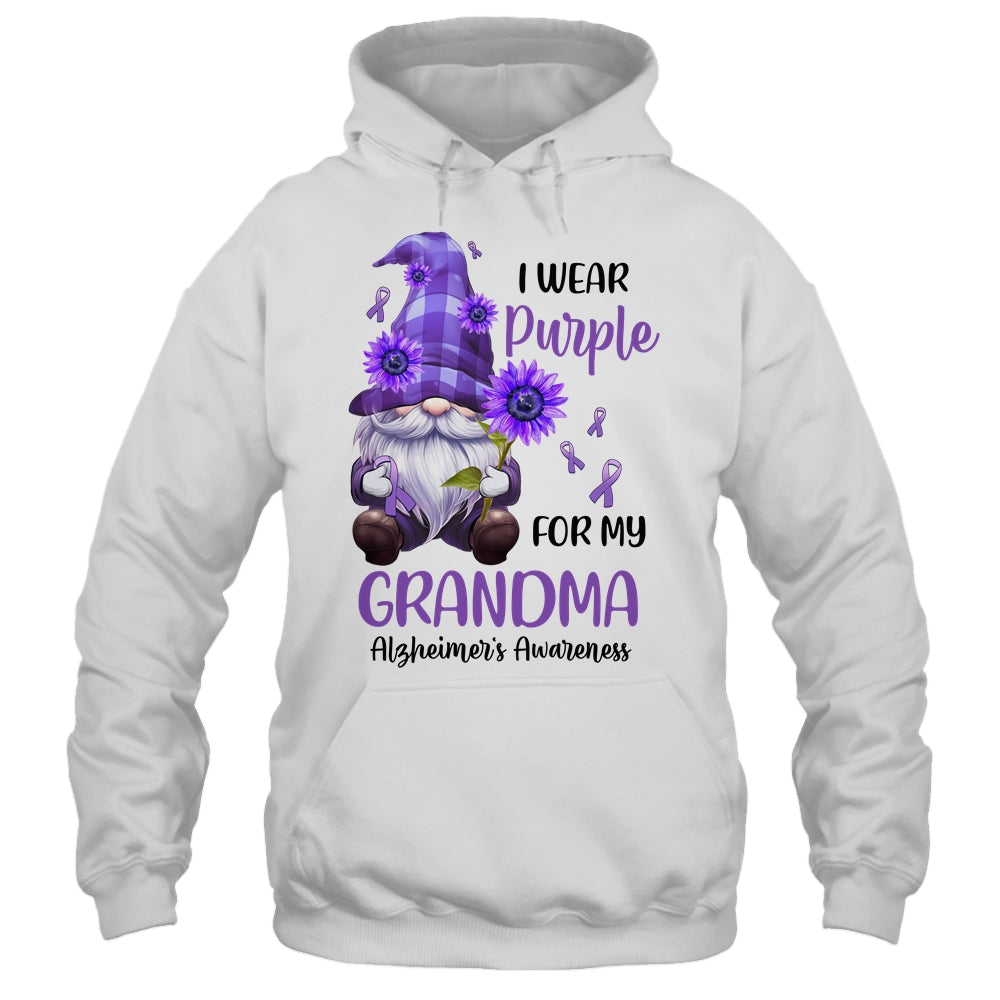 I Wear Purple For My Grandma Gnome Alzheimer's Awareness Shirt & Hoodie | teecentury