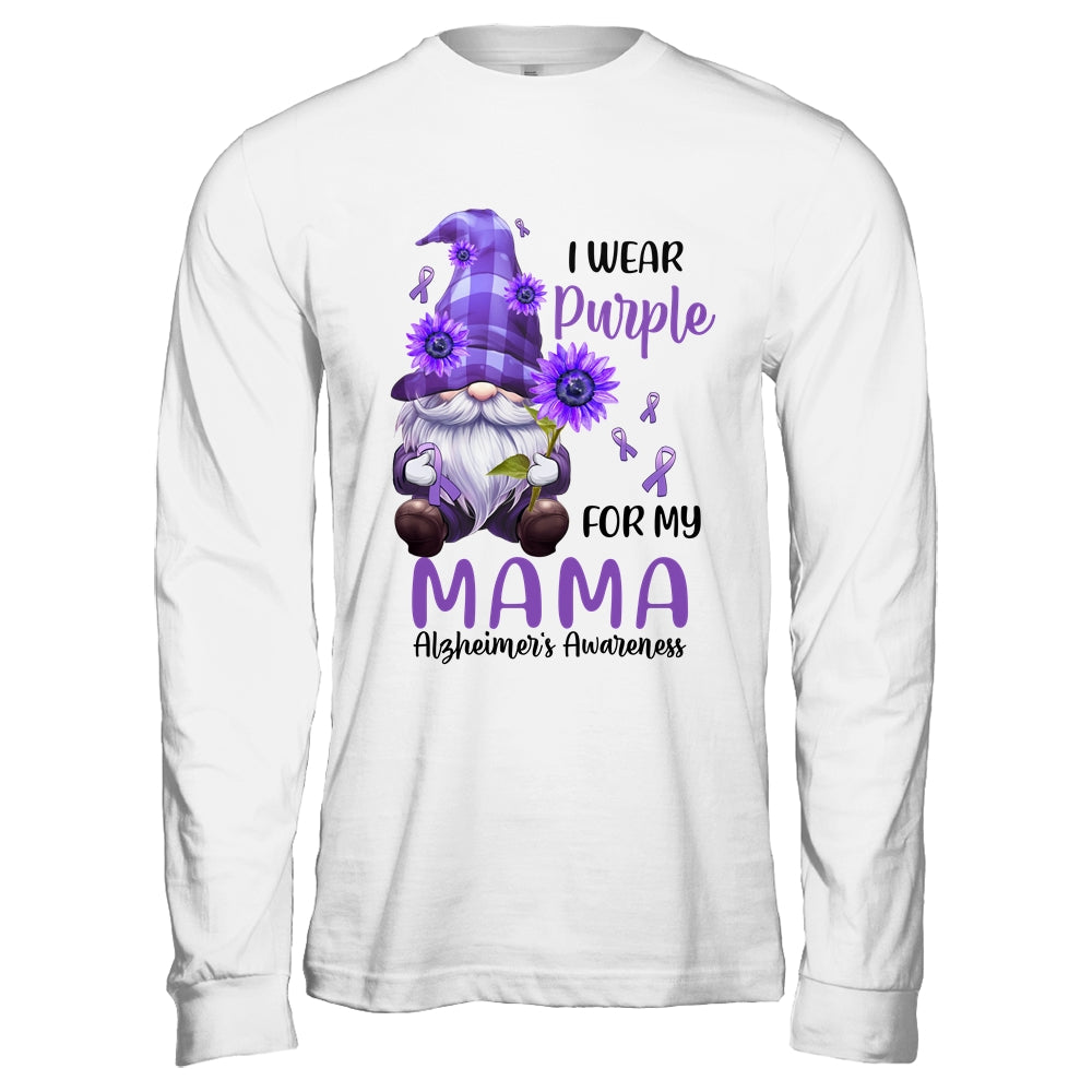 I Wear Purple For My Mama Gnome Alzheimer's Awareness Shirt & Hoodie | teecentury