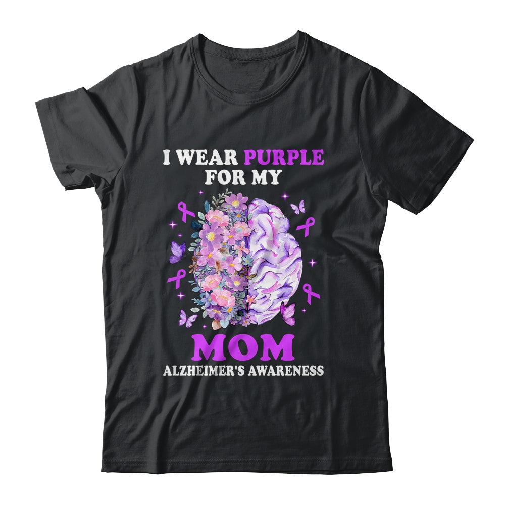 I Wear Purple For My Mom Alzheimer's Awareness Brain Shirt & Hoodie | teecentury