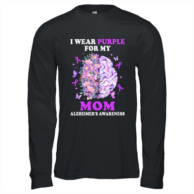 I Wear Purple For My Mom Alzheimer's Awareness Brain Shirt & Hoodie | teecentury