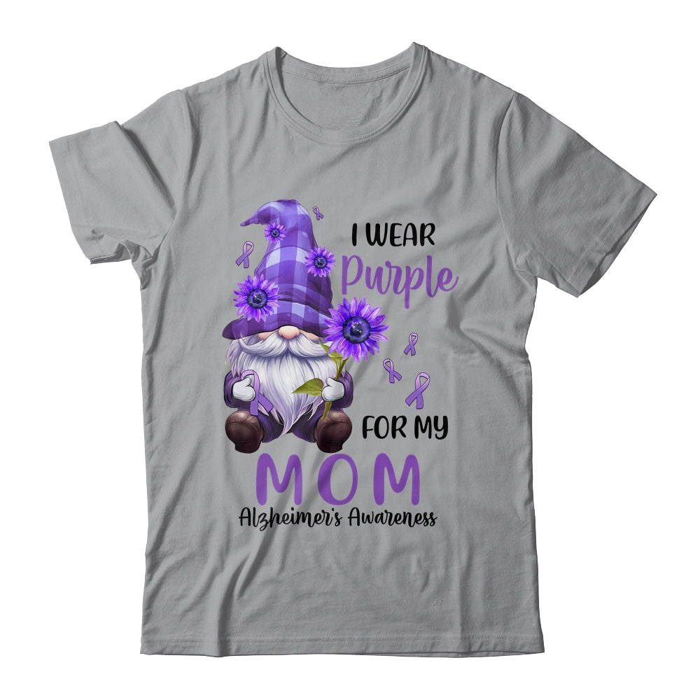 I Wear Purple For My Mom Gnome Alzheimer's Awareness Shirt & Hoodie | teecentury