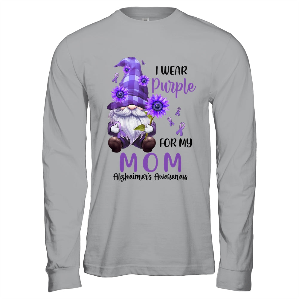 I Wear Purple For My Mom Gnome Alzheimer's Awareness Shirt & Hoodie | teecentury