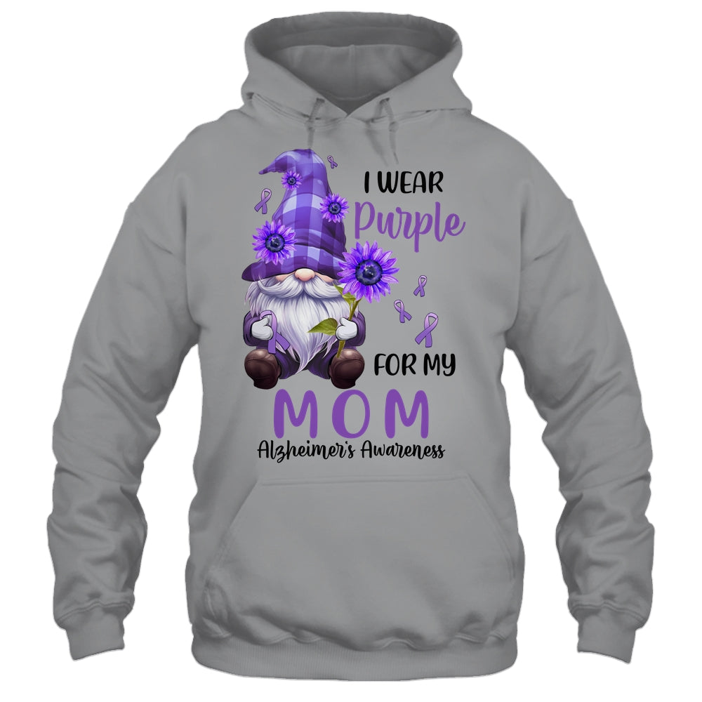 I Wear Purple For My Mom Gnome Alzheimer's Awareness Shirt & Hoodie | teecentury