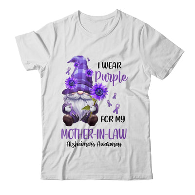 I Wear Purple For My Mother-In-Law Gnome Alzheimer's Awareness Shirt & Hoodie | teecentury