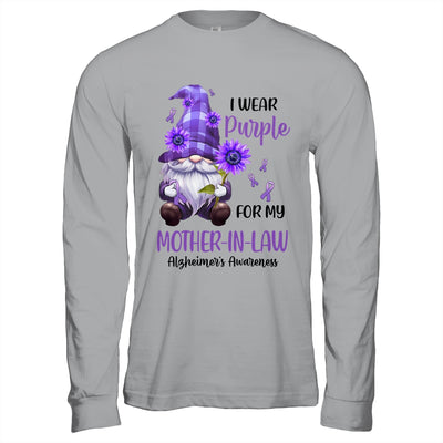 I Wear Purple For My Mother-In-Law Gnome Alzheimer's Awareness Shirt & Hoodie | teecentury