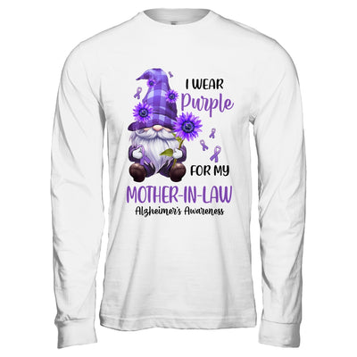 I Wear Purple For My Mother-In-Law Gnome Alzheimer's Awareness Shirt & Hoodie | teecentury