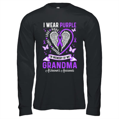 I Wear Purple In Memory Of My Grandma Alzheimer's Awareness Shirt & Hoodie | teecentury