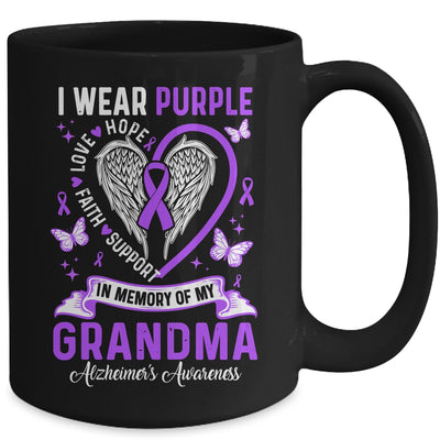 I Wear Purple In Memory Of My Grandma Alzheimer's Awareness Mug | teecentury