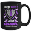I Wear Purple In Memory Of My Grandpa Alzheimer's Awareness Mug | teecentury
