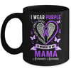 I Wear Purple In Memory Of My Mama Alzheimer's Awareness Mug | teecentury