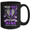 I Wear Purple In Memory Of My Mama Alzheimer's Awareness Mug | teecentury