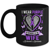 I Wear Purple In Memory Of My Wife Alzheimer's Awareness Mug | teecentury