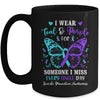 I Wear Teal And Purple Suicide Awareness Butterfly Support Mug | teecentury